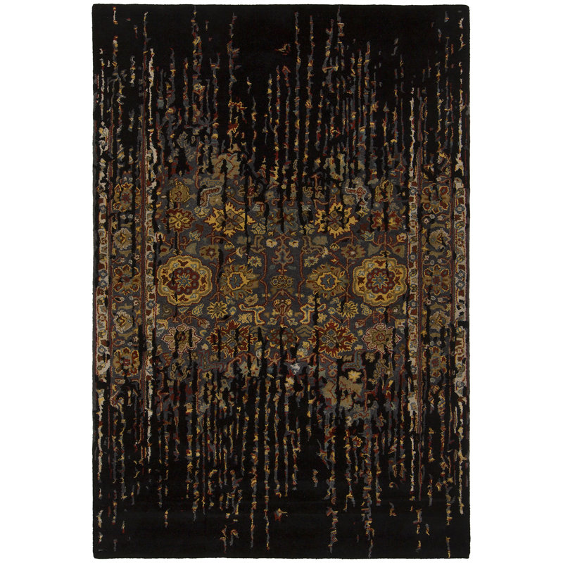 Spring Black Area Rug, 7'9" x 10'6"