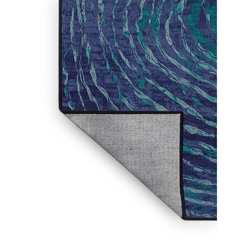 Machine Washable Gray Area Rug, Rectangle 7' x 10'