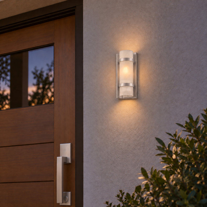 Chupp Metal Wall Light, Brushed Silver