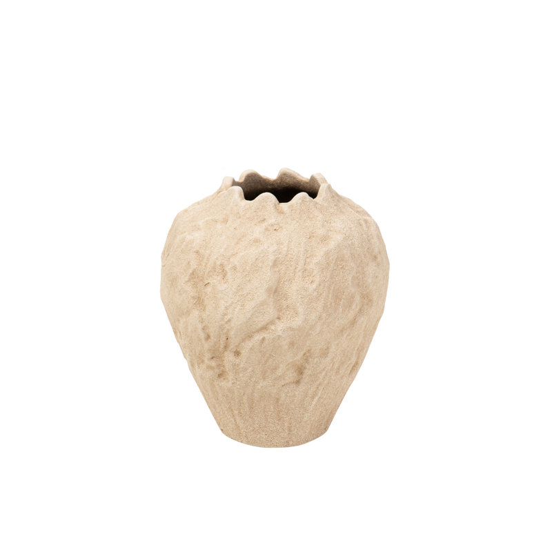 CERAMIC VASE, Brown, 20cm