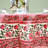 Block Print Cotton Floral Tablecloth White Red-1175566592
