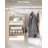 Hanging Closet Organizer, 3-Shelf Hanging Closet Shelves with Top Shelf-1111649039