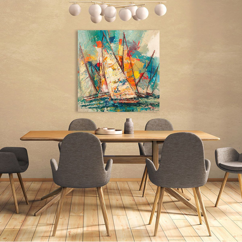 Regatta On The Ocean - Wrapped Canvas Print, 70cm H x 70cm W x 4cm D