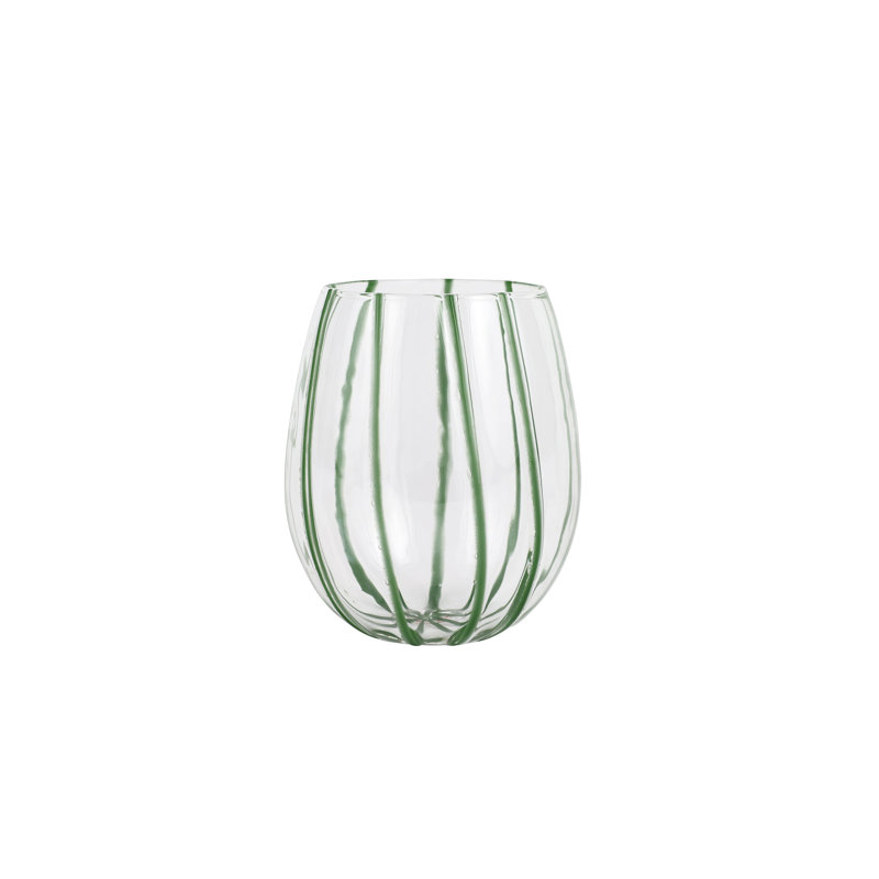 Nuovo 10oz. Handmade Stemless Wine Glass, Green