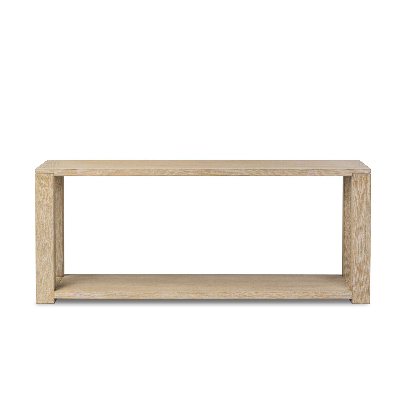 Edison Console Table-Dark Anthracite Oak Veneer, Bleached Oak