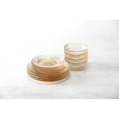 Fortessa Archie Glass, 12 Piece Dinnerware Set (Service for 4)