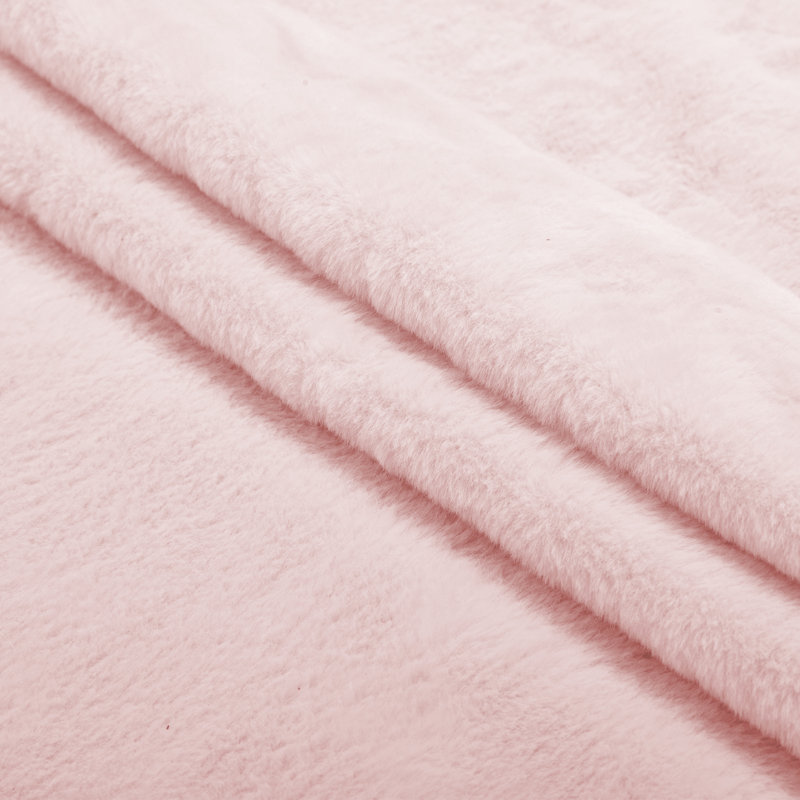 Fauteuil Rickards, Fausse fourrure rose saumon