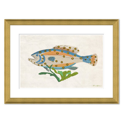 Fish Plaque Blue Trout Giclee Print by Dana Gibson