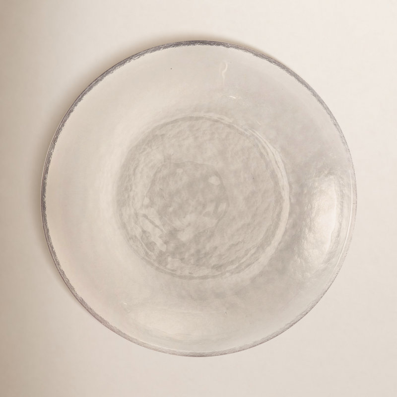 Los Cabos Glass Dinnerware 8" Salad Plate, Clear
