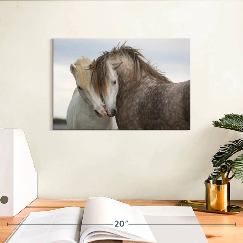 Hardie Nuzzling Horses, 8" H x 12" W