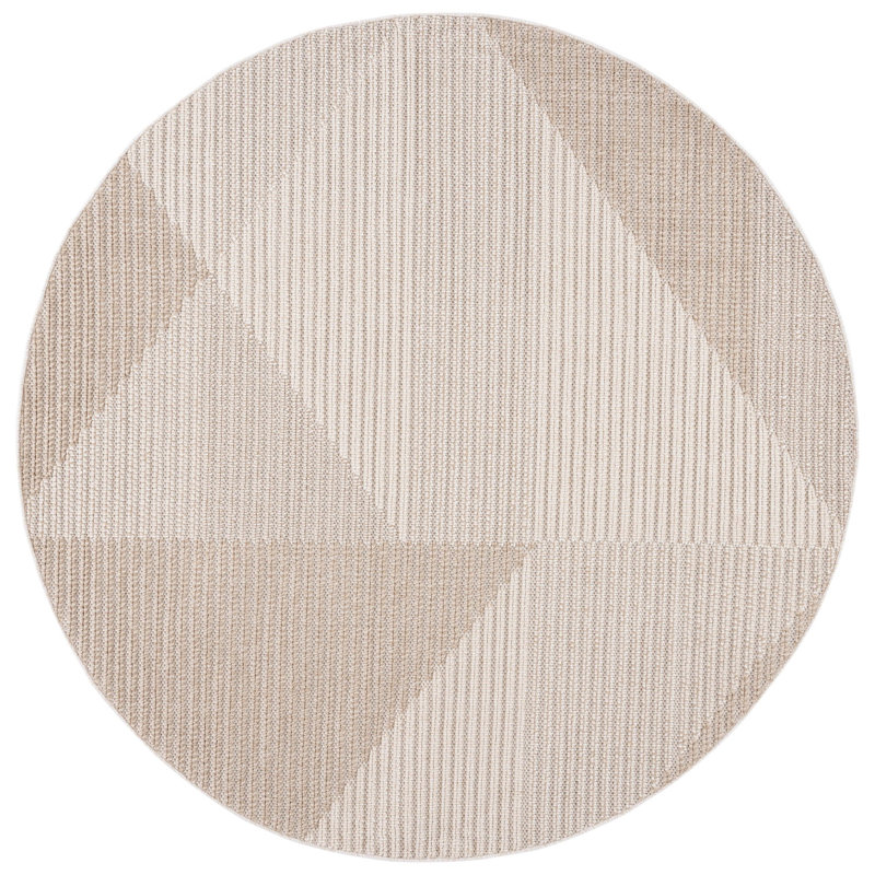 Feffrey Performance Geometric Rug, Round 6'7"