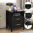 Stanley 2 Drawer Nightstand With Charging Station, Bedside Table With Storage Drawers, Night Stand For Bedroom, End Table Or Side Table For Living Room, 15.5" D X 18.9" W X 24" H, Black-803799661