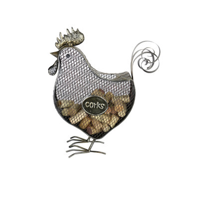 Porte-bouchon de vin en métal coq