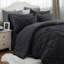Bed-in-a-bag bourgogne simple TG TG - ensemble d'édredon à plis pincés noirs avec draps, taies d'oreiller et taies décoratives pour chambre de dortoir (ensemble de 5)-105523202-105523229