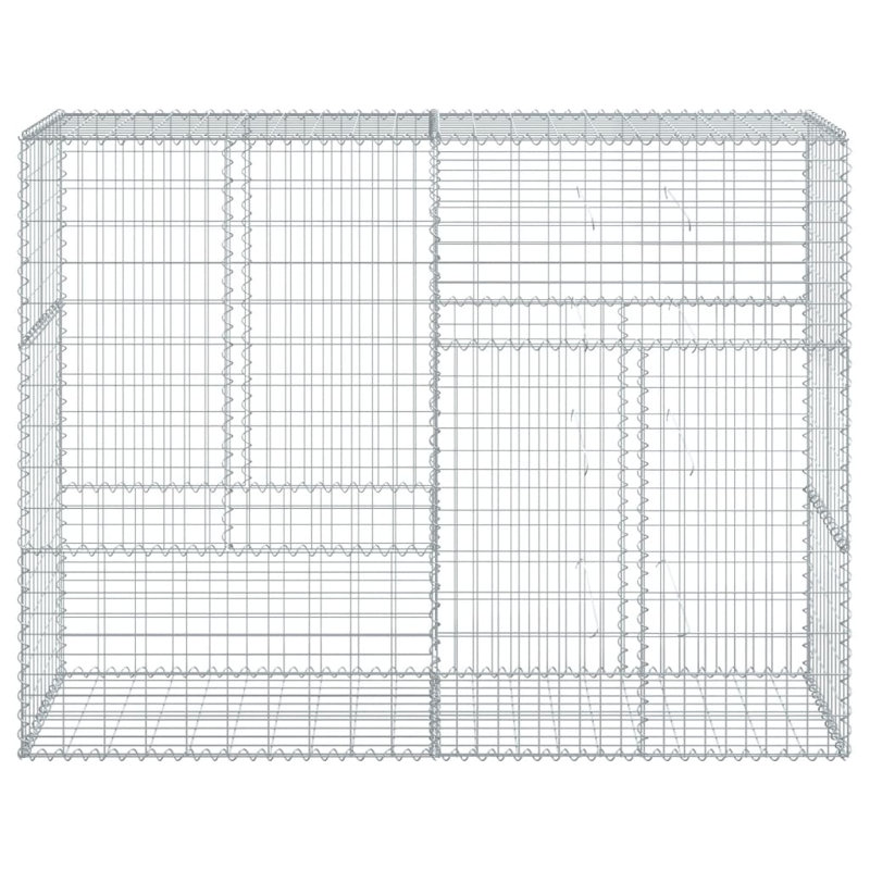 Clôture de bordure en métal argenté, 7 pi X l 5 pi X P 2 D