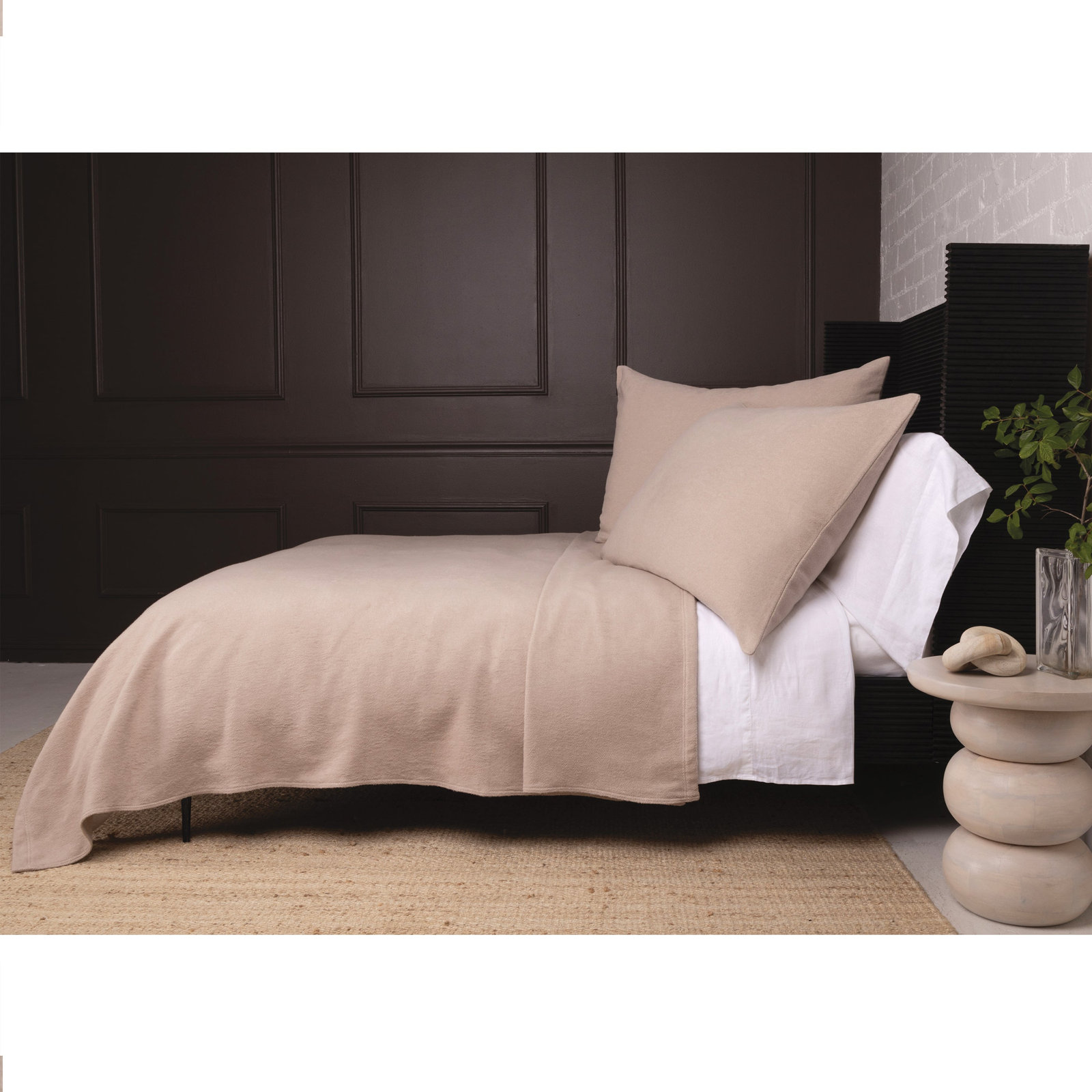 Mandy Combed Cotton Throw Blanket, Twin
