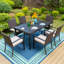 Ensemble de salle à manger de patio extensible 7 pièces Argyri