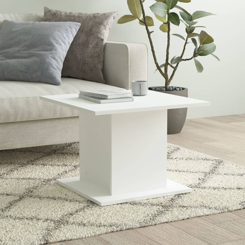 Coffee Table 55.5x55.5x40 cm Engineered Wood, White