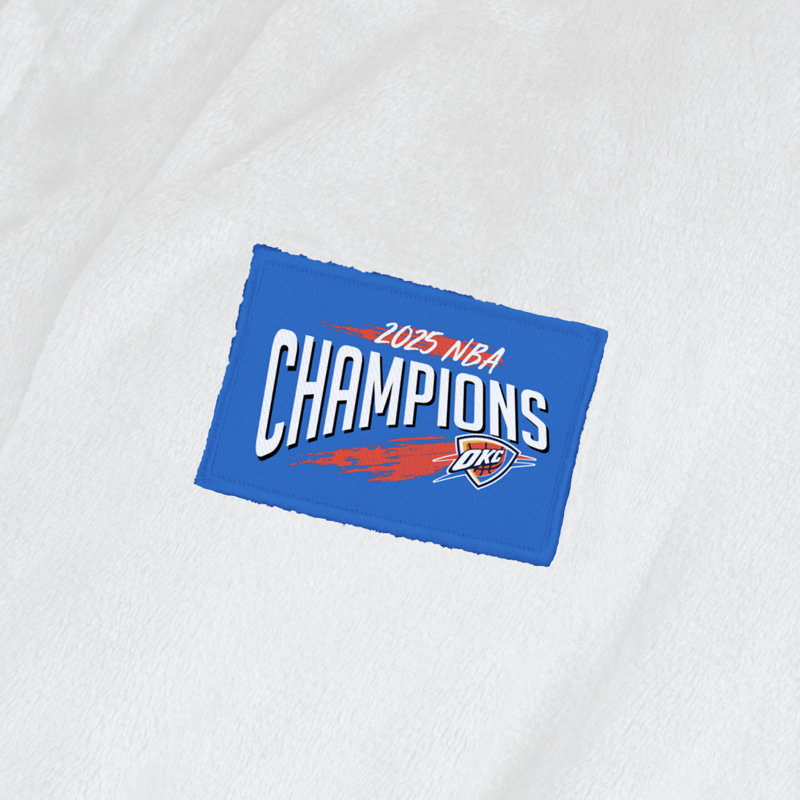 NBA Oklahoma City Thunder Champs - Jupe en soie blanche L / XL - Robe longue NBA pour la maison ou le dortoir, L, Blanc