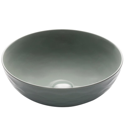 Thin Ceramics Circular Vessel Bathroom Sink