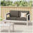 Luxurious Outdoor Loveseat With Aluminum Frame, Deep Seating, And Low Profile For Compact Spaces-1319635765