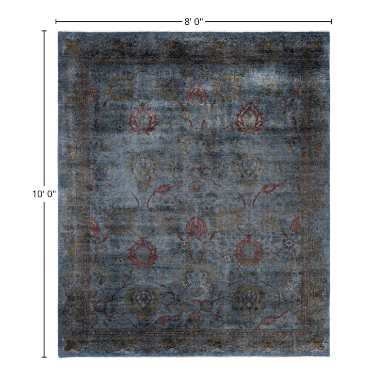 Overdyed One-of-a-Kind 8' 0" X 10' 0" Hand Knotted Area Rug