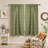 Block Print Rod Pocket Curtain Green Floral Linen Farmhouse Window Drapes for Living Room & Bedroom – Blackforest-373152065