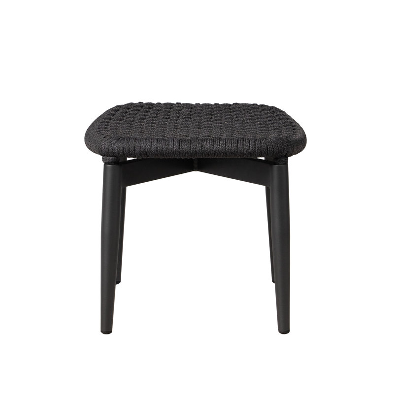 Ottoman, Dark Gray, Matte Charcoal