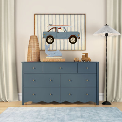 Sutton 7 Drawer Dresser, Misty Blue