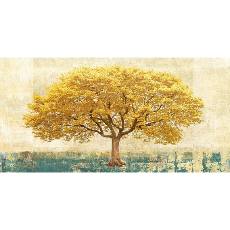 Gilded Oak by Leonardo Bacci - Wrapped Canvas Painting, 60cm H x 120cm W x 4cm D
