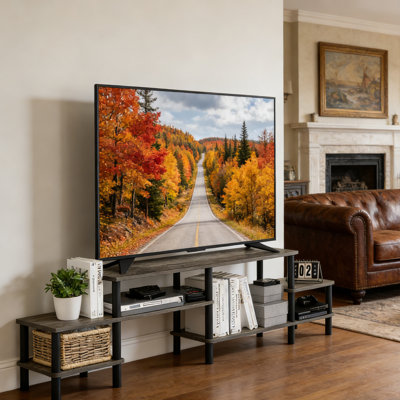 TV Stand, 3-Layer Open Design Entertainment Center, Suitable For TV Control Console, Tool Free Assembly, Suitable For Living Room And Bedroom