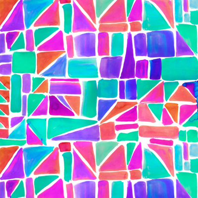Ariyah Amy Sia Watercolour Shapes 1 by Amy Sia - Wrapped Canvas Print