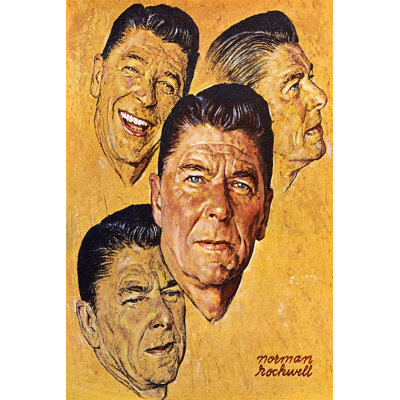 « what about reagan ? » par norman rockwell, reproduction d’art sur toile tendue