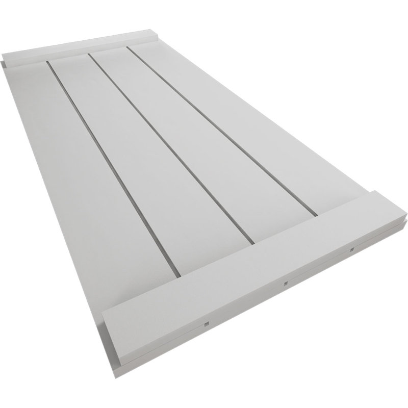 Volets rustiques en faux bois à quatre planches, H 28 po x l 22 po x P 1 po, 22", Texture lisse / brun clair apprêté