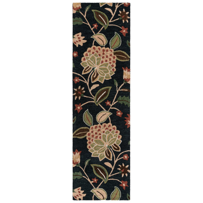 Jardin 769 Hand Tufted 80% Wool; 20% Cotton Floral Rug, Runner 2'3" x 8'