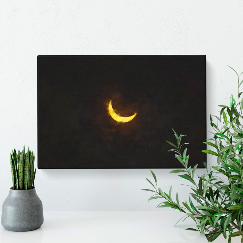 Solar Eclipse Painting - Wrapped Canvas Print, 40cm H x 60cm W x 3cm D