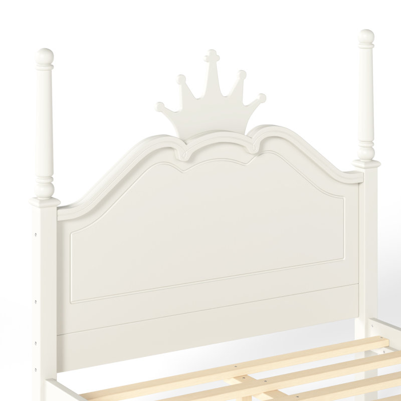 Lit plateforme courbé Regalia, Beige