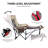2-in-1 Reclining Folding Camping Chair with Removable Footrest & Storage Bag - Outdoor Patio Travel