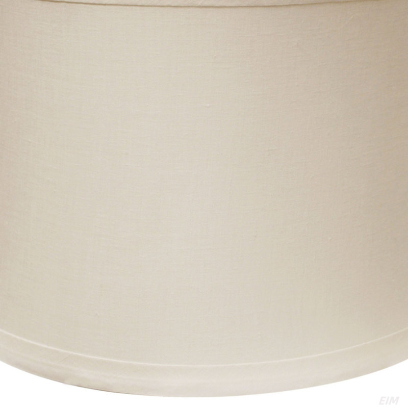 16 po en haut x 17 po en bas x 12 po de hauteur, tambour sans étreinte avec abat-jour souple à garniture de 1 po avec garniture de rondelle, abat-jour en tissu couleur neige pour lampes de table, lin naturel