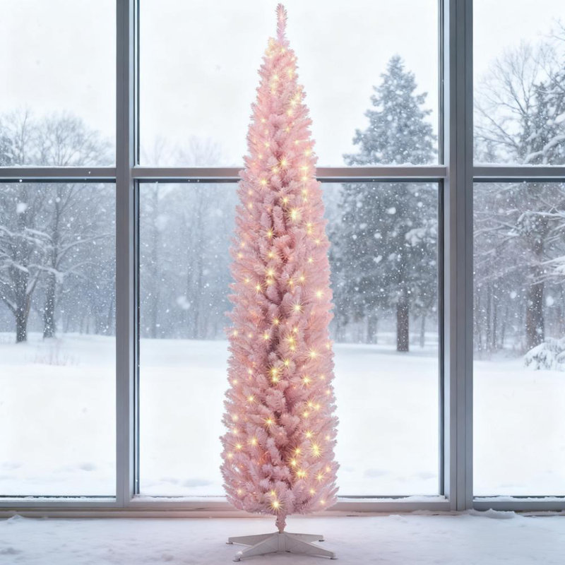 Sapins de Noël artificiels 8 pi, Rose