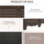 Panneau d'intimité haut 67 po brun noyer, 4 avec tableau noir pour cloison de chambre à coucher, bureau de 5,5 pi
