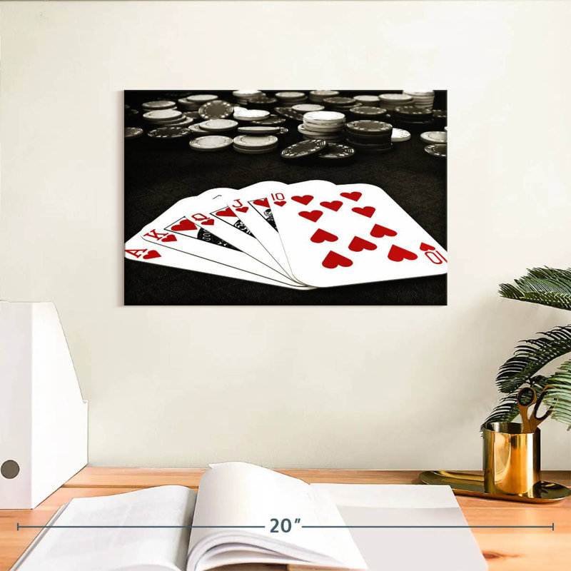 Senne Hearts Royal Flush, 8" H x 12" W