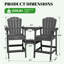 Ensemble de chaises Adirondack d'extérieur en PEHD Wolak avec plateau amovible-88582166