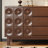 Walnut Mid-Century Solid Wood Embossed Drawe Accent Cabinet