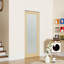 Porte intérieure moderne en verre givré moderne avec structure en bois massif, cadre pré-suspendu et quincaillerie incluse (cadre de porte inclus)-108995375-113550169