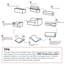 Canapé modulaire convertible convertible en microfibre