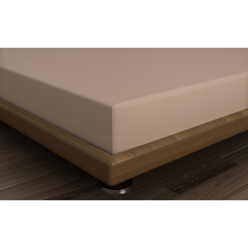 Drap 100% coton, Drap plat de 71 po x 94 po, Beige