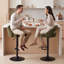 Ensemble de 2 tabourets de bar à hauteur réglable, tabourets de comptoir pivotants en tissu chenille, tabourets de bar de cuisine rembourrés avec dossier ajouré incurvé, tabourets de pub modernes, vert-1630192713