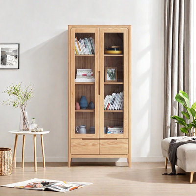 Simple solid wood bookcase