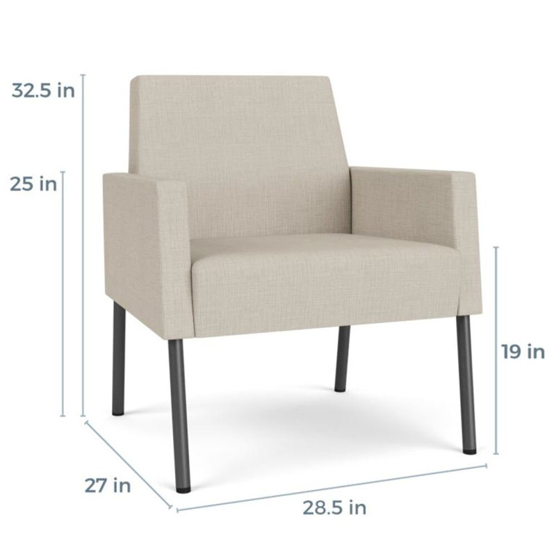 Fauteuil de réception Mystic, Gris anthracite, Plot Line neutre